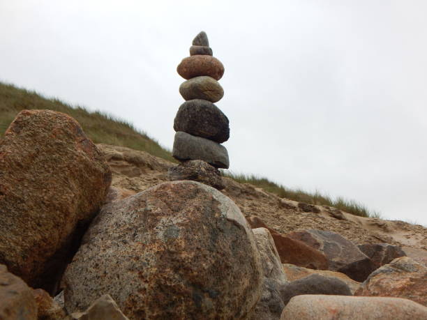 istock Stone balance on the beach 1290829827