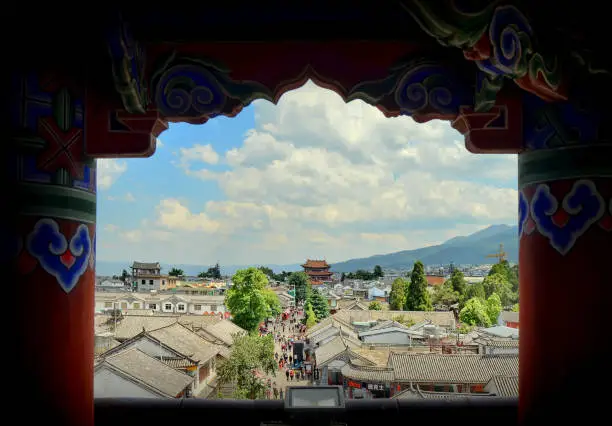 View of Dali ancient city, Yunnan province, China.