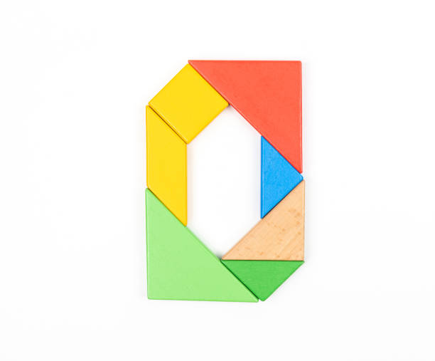 istock Tangram Puzzle Number 0 Symbol 1290831122
