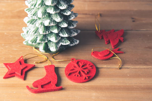 istock Christmas decoration on an old rustic wood background 1290833513