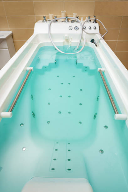 istock Large heated tub with underwater massage. 1290834328