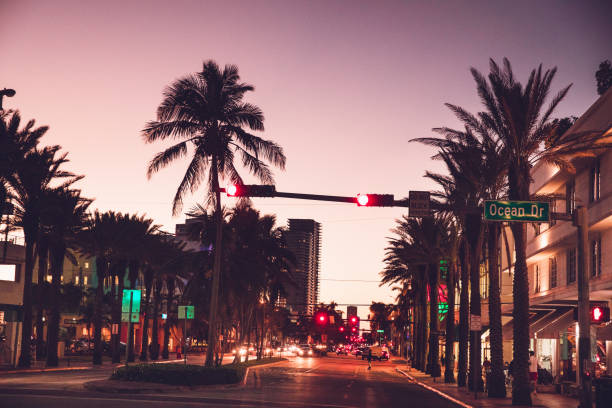 istock Miami Beach promenade at dusk 1290836437