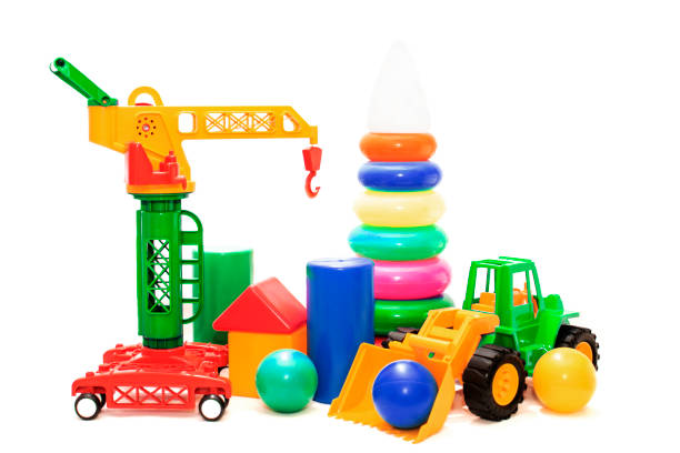 istock brightly colored toys on a white background isolated. 1290850855