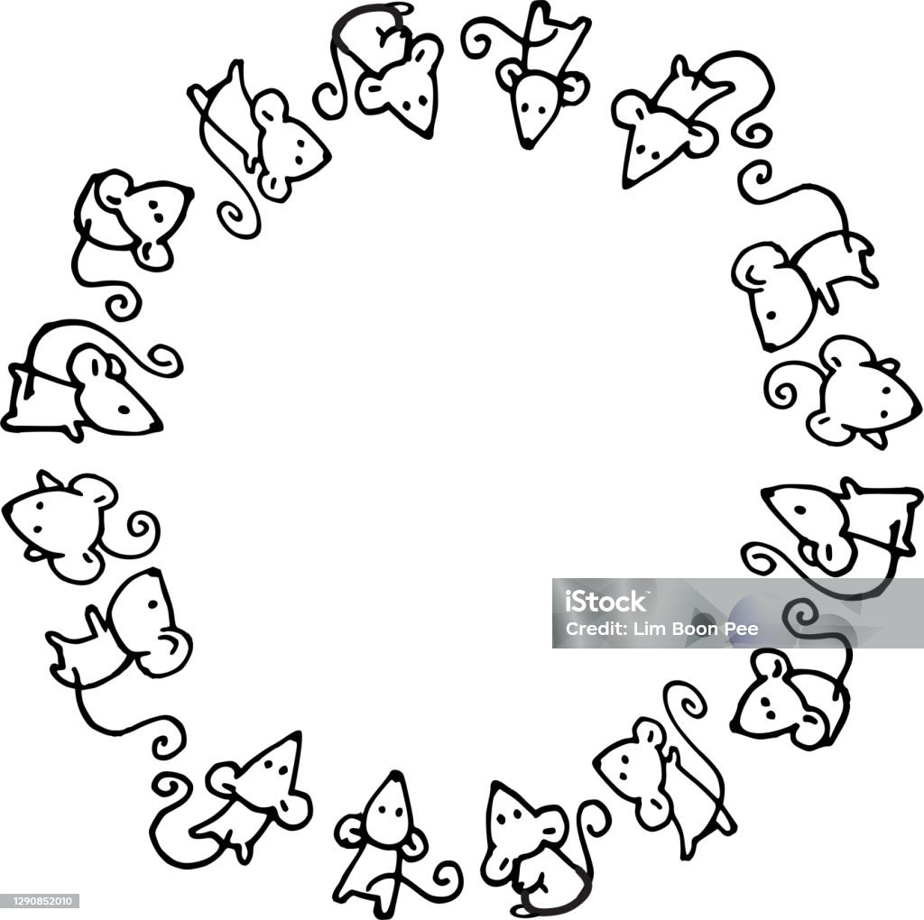 Vector Cartoon Mouse Border Background Stock Illustration - Download ...
