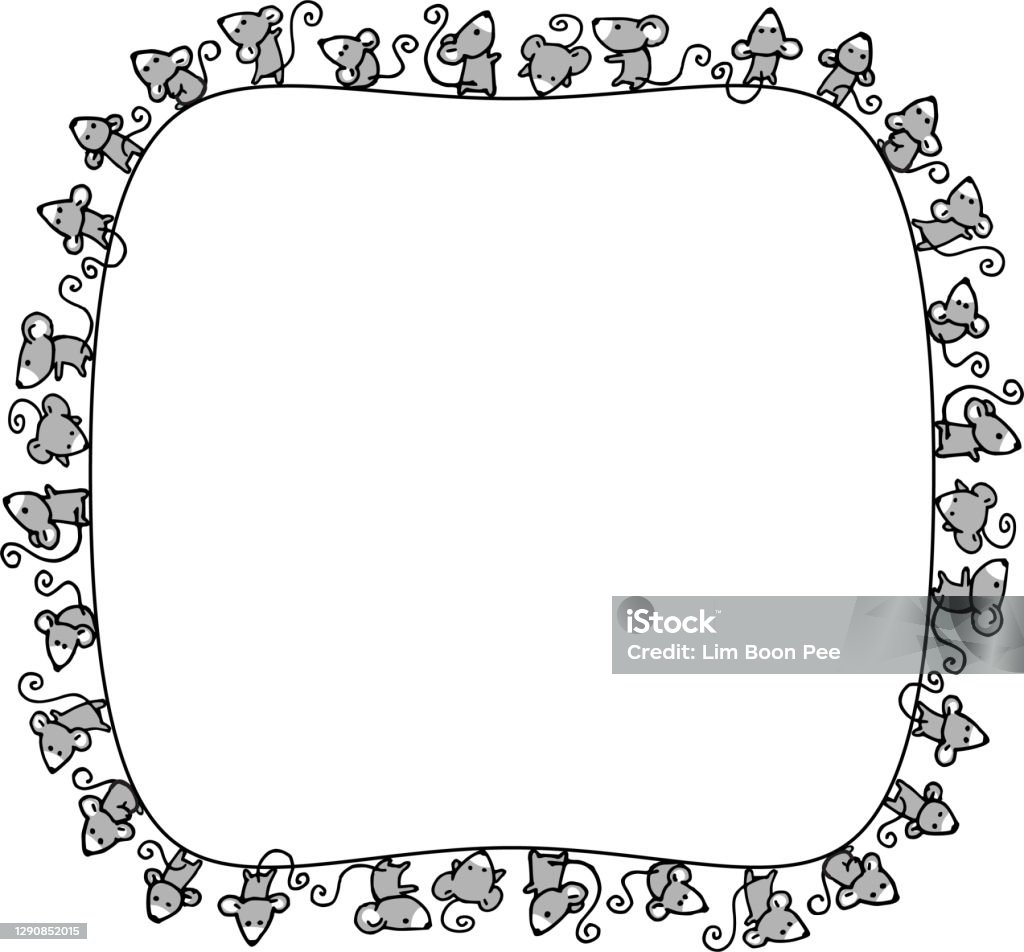 Mouse Border Download Vector Cartoon Mouse Border Background Stock Illustration - Download ...