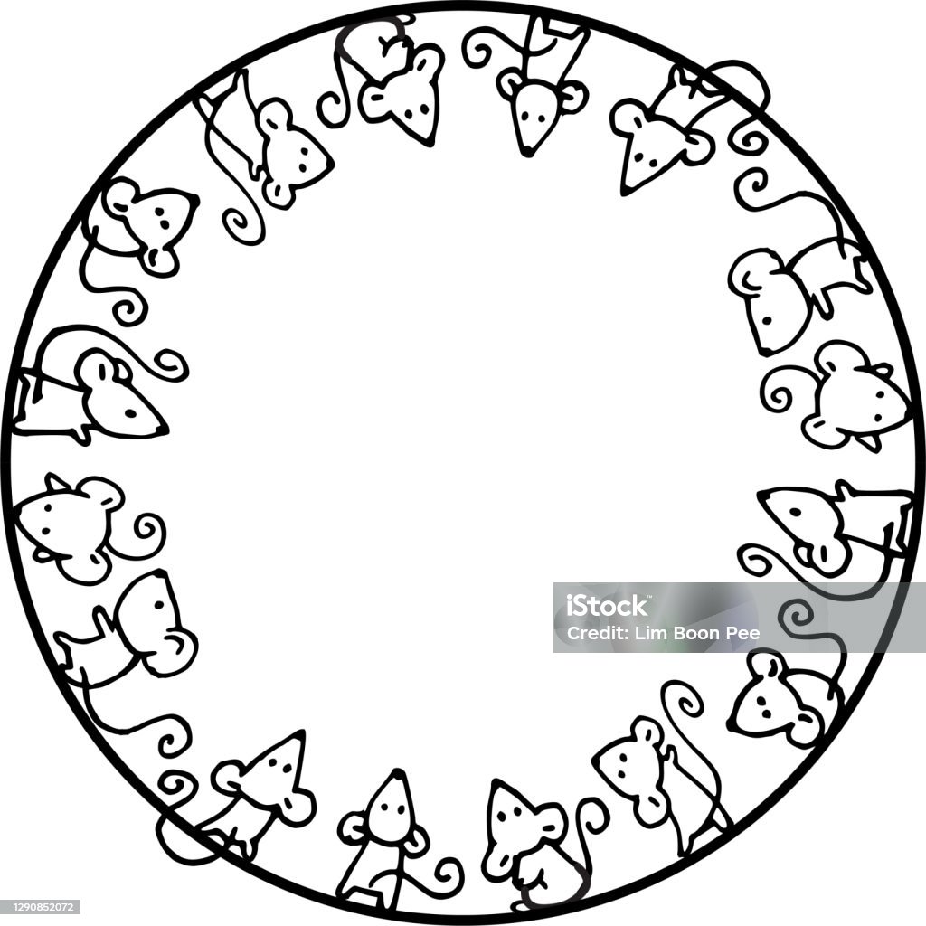 Vector Cartoon Mouse Border Background Stock Illustration - Download ...