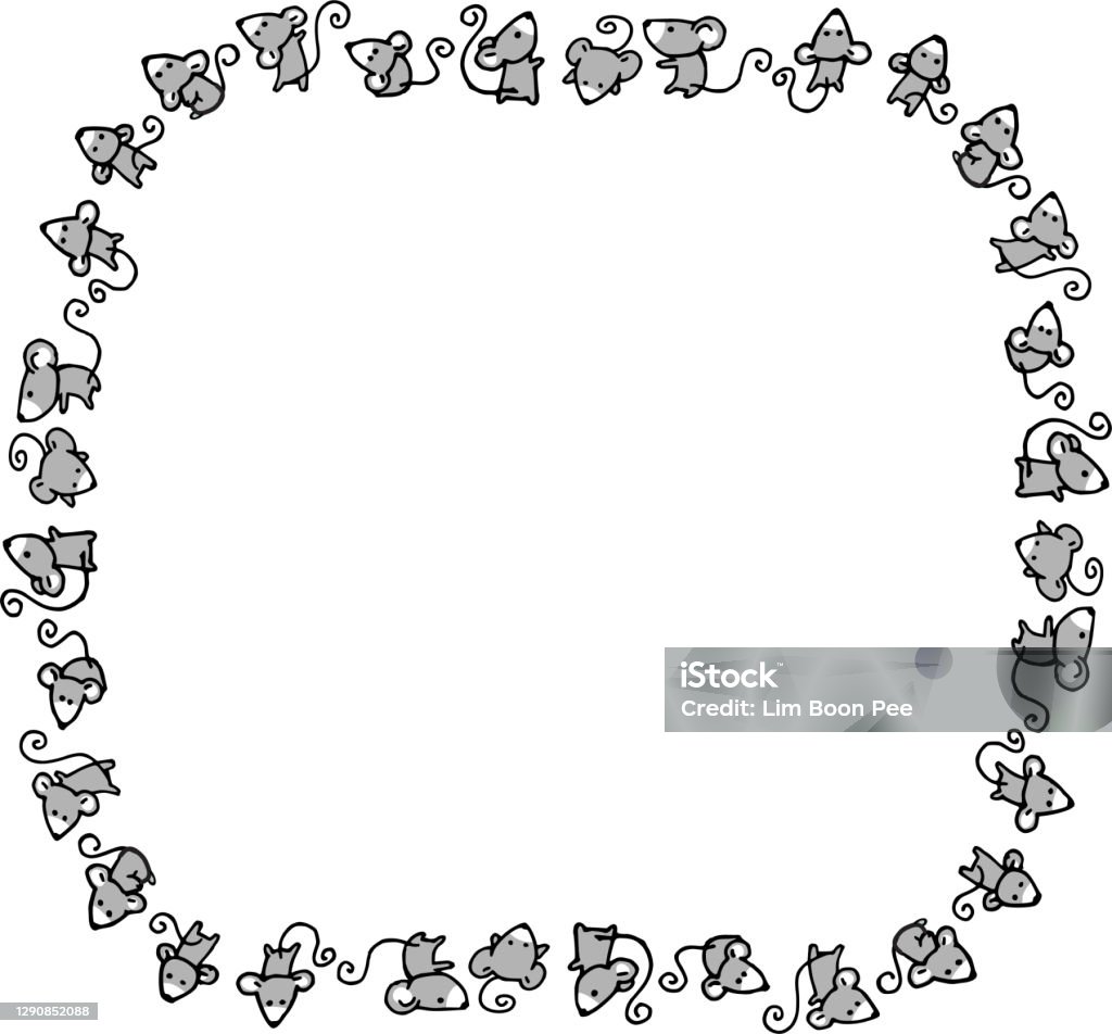 Vector Cartoon Mouse Border Background Stock Illustration - Download ...