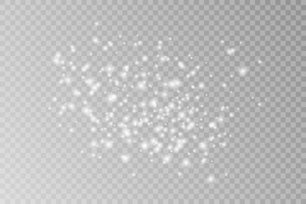 Vector glow light effect. Sparkle, shine dust isolated on transparent Vector glowing stardust light effect. Light cloud of shining sparkle dust particles. spark singer stock illustrations