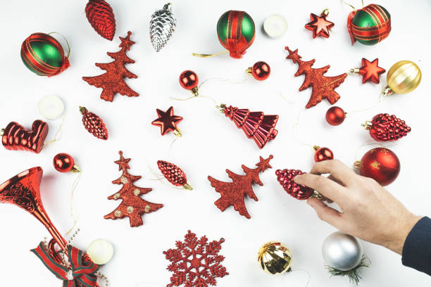istock Christmas composition. Christmas gift on white background. Flat lay, top view, copy space. 1290858569
