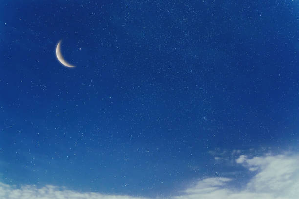 istock Night Sky and Moon, Stars, Ramadan Kareem Celebration 1290862475