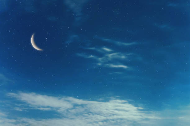 istock Night Sky and Moon, Stars, Ramadan Kareem Celebration 1290862507