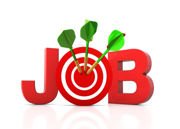 istock JOB 3D Word with Target and Dart 1290862551