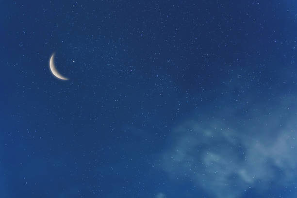 istock Night Sky and Moon, Stars, Ramadan Kareem Celebration 1290862621