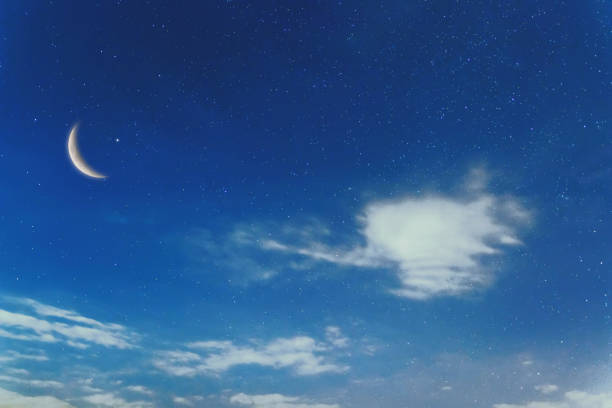 istock Night Sky and Moon, Stars, Ramadan Kareem Celebration 1290862654