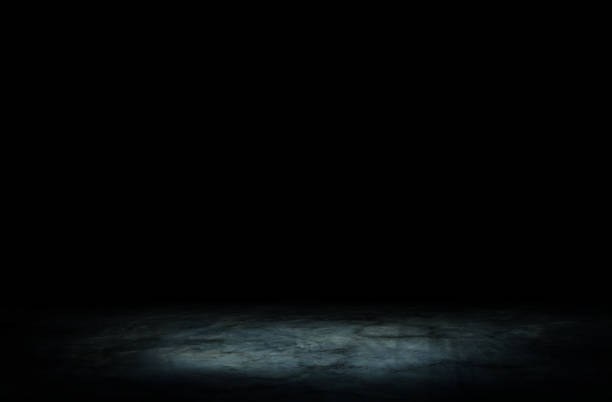 istock Studio dark room concrete floor grunge texture background. 1290868211