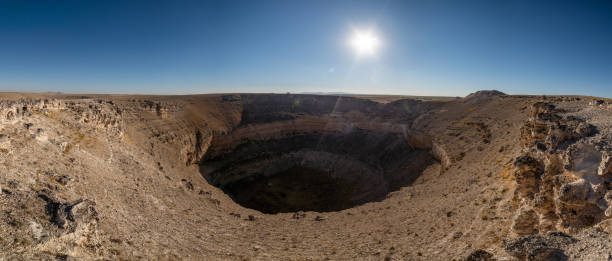 Panoramik View Of Cirali Sinkhole In Konya, TURKEY stock photo