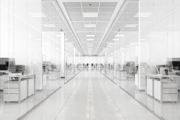 istock Modern Office With Glass Walls 1290870370