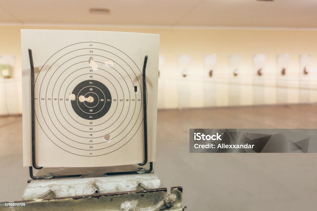 Gun Target Pics Air Gun Shooting Range Practice Shooting Range Target Stock Photo ...