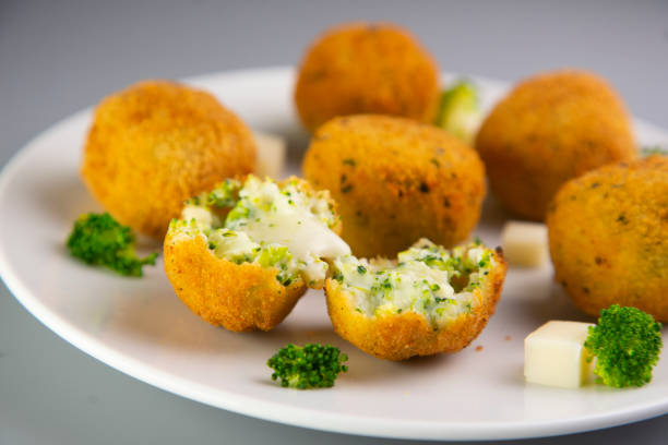 istock Broccoli croquettes with cheese. Traditional spanish tapa. 1290873222