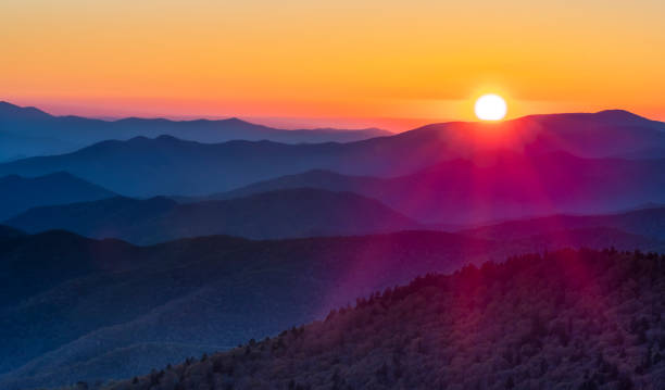istock Beautiful Sunset over the Smoky Mountains 1290874266
