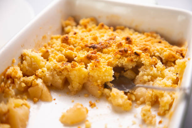 Apple crumble delicious dessert