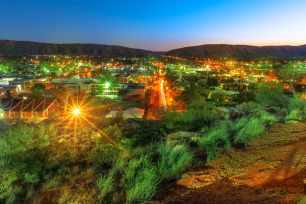 istock Alice Springs aerial view at night 1290878168