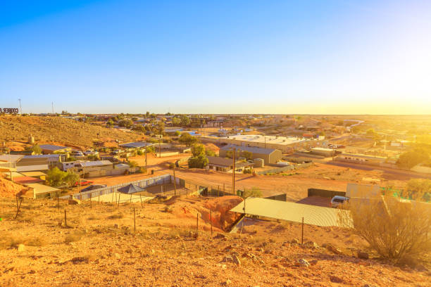 istock Coober Pedy mining town lookout 1290878192