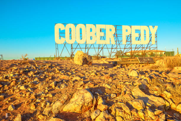istock Coober Pedy wellcome sign at sunset 1290878209