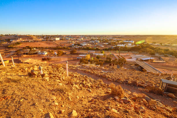 istock Coober Pedy aerial view 1290878214