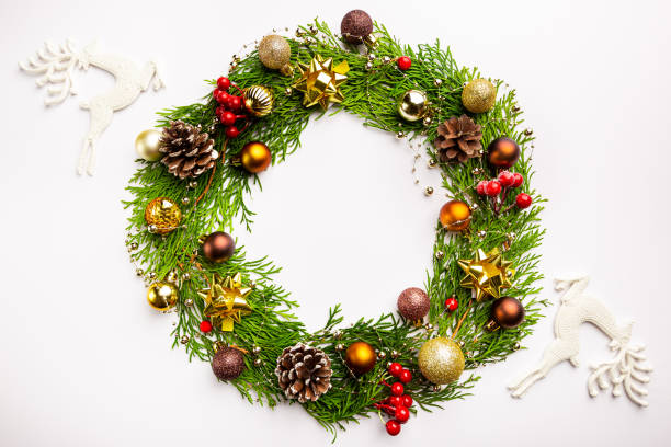 istock Winter and christmas wreath 1290886777