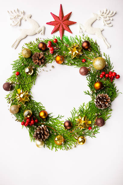 istock Winter and christmas wreath 1290886780