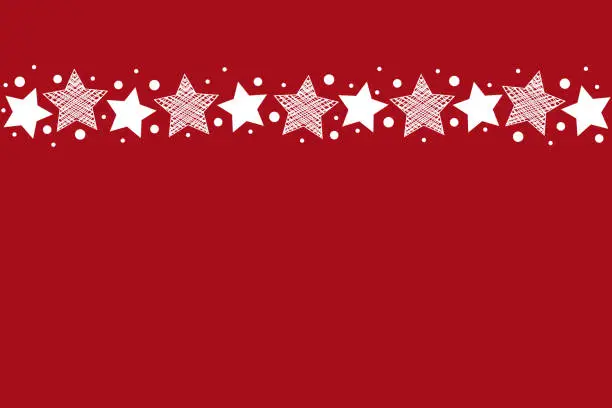 Vector illustration of Christmas background with festive stars. Vector