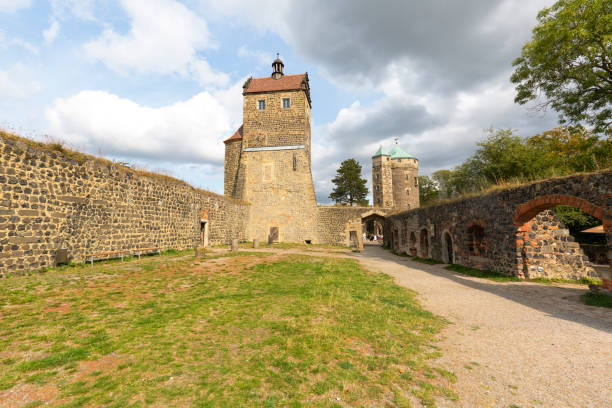 Stolpen, Germany - September 24, 2020 : 12th century medieval Stolpen castle. The place where Countess Cosel was imprisoned for almost 50 years