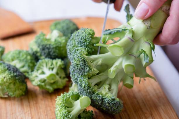 istock Broccoli Fresh slice organic vitamin. natural 1290898476
