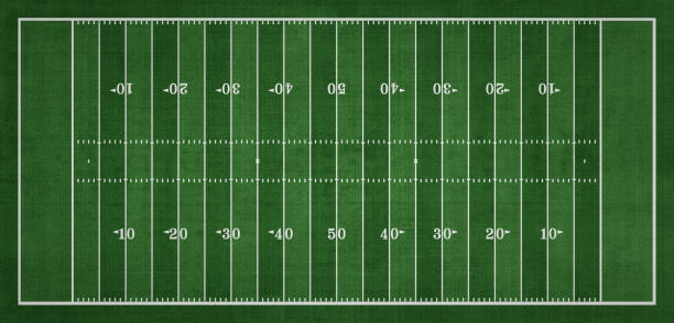 Top view of American Football field Top view of American Football field, Sport Background sports field photos stock pictures, royalty-free photos & images