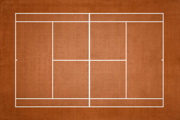 istock Tennis Clay Court Top View 1290904090