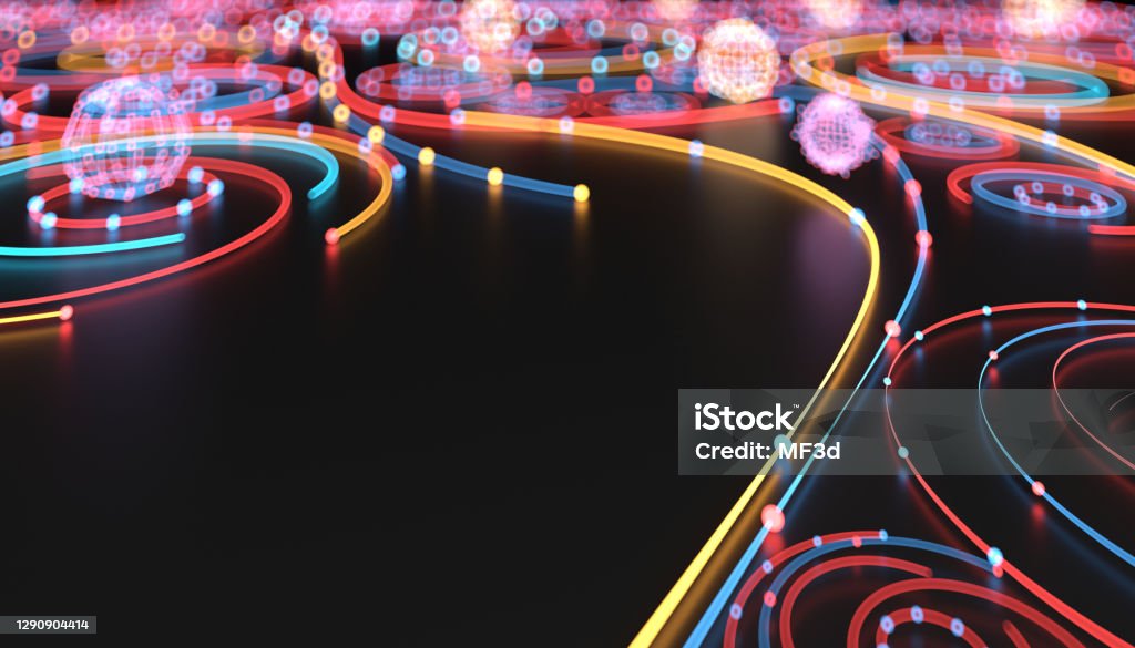 Abstract Digital Communication Abstract Digital Network Communication Stock Photo - Download Image Now ...