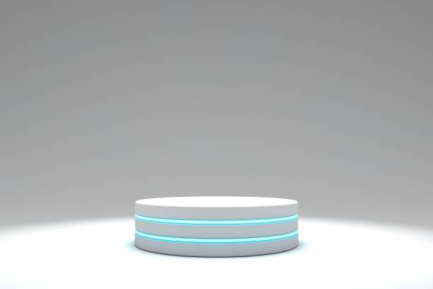 istock 3D White Stands On White Background, Product Stand, Blank Scene 1290908454