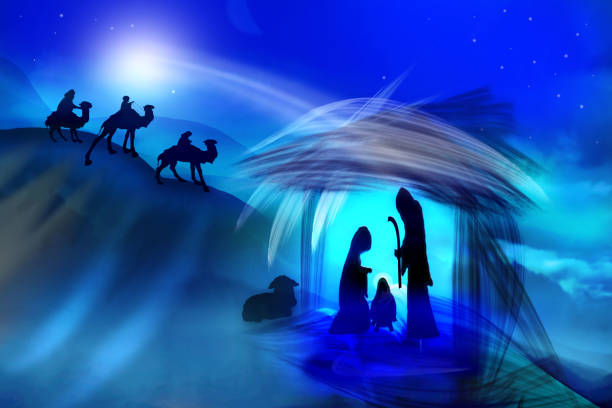 Nativity Scene in Bethelehem. stock photo