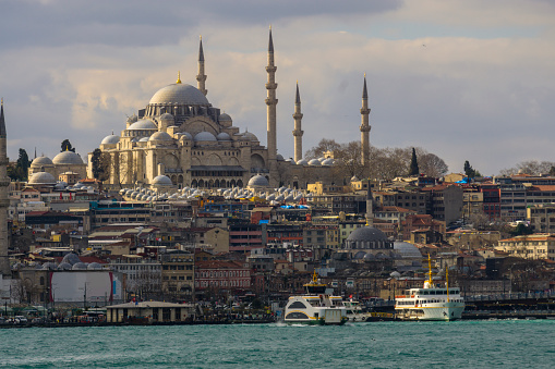 Eminonu district and Suleymaniye Mosque İn Istanbul