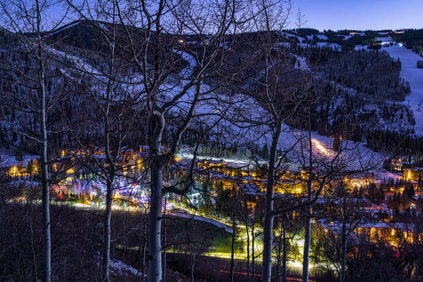 istock Winter Night View Vail Colorado 1290930750