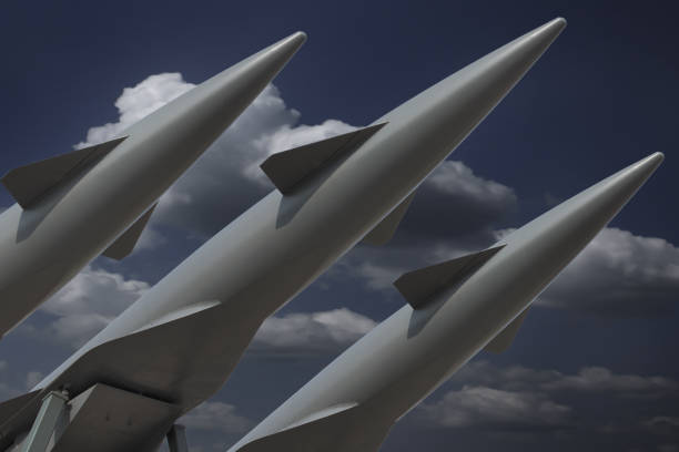 istock Battle rockets against the sky 1290933039