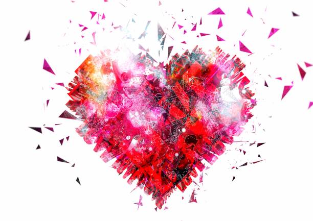 istock 3D illustration of a red heart exploding with the concept of Valentine 1290933312