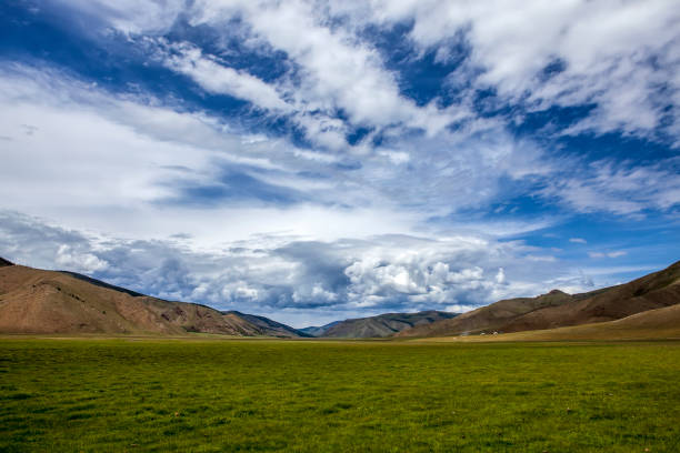 estepa mongola - estepa fotografías e imágenes de stock