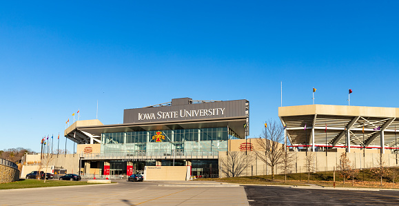 Ames, IA, USA - December 4, 2020: Jack Trice Stadium on the campus of Iowa State University