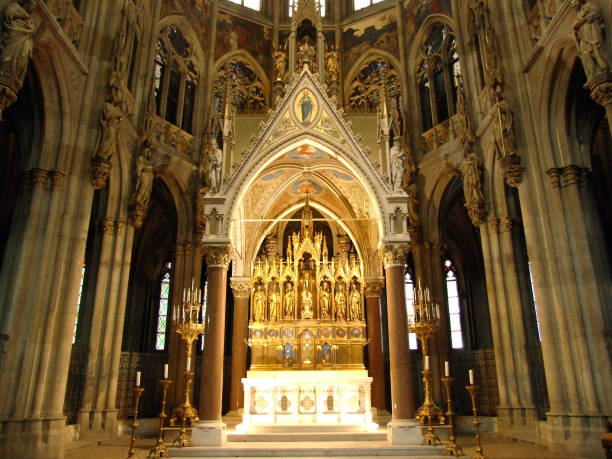 istock Votivkirche, Wien (Built in thanks for the Emperor's survival of an assassination, this church was built in 1879.) - Vienna, Austria 1290953256