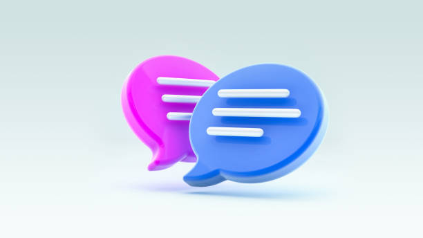 istock Chat bubble icon 3d rendering. Concept of social media messages, SMS, comments. 1290959744