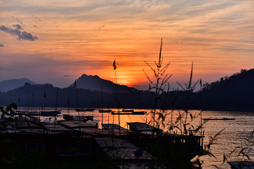 Sunset at the Mekong Riverside