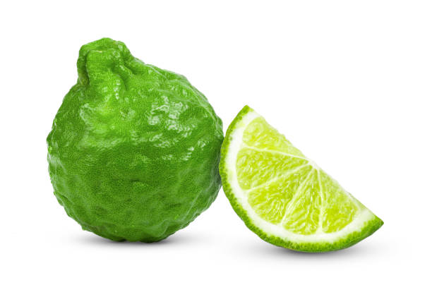 istock bergamot or kaffir on white background 1290973576
