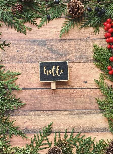 istock Fir Christmas frames with copy space for your logo and text. Winter rustic borders 1290973653